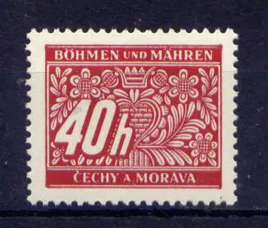 (837) Böhmen und Mähren Porto Nr.5               **  postfrisch
