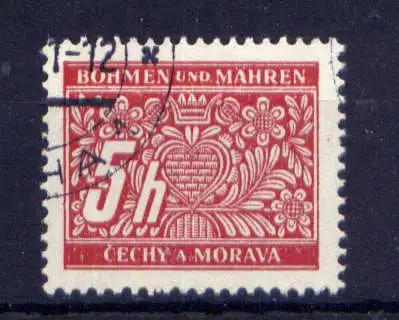 (838) Böhmen und Mähren Porto Nr.1               O  gestempelt