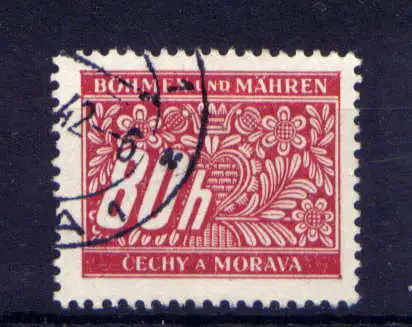 (845) Böhmen und Mähren Porto Nr.8               O  gestempelt