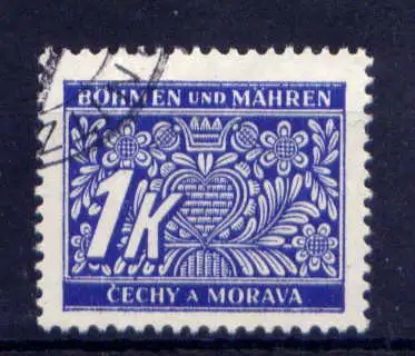 (847) Böhmen und Mähren Porto Nr.9               O  gestempelt