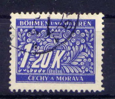 (848) Böhmen und Mähren Porto Nr.10               O  gestempelt