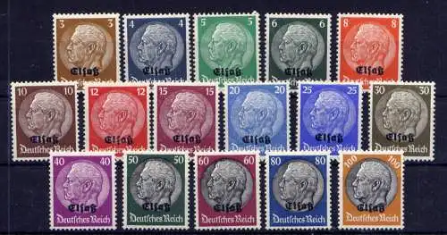 (060) Deutsches Reich Elsass Nr.1/16                 *  ungebraucht