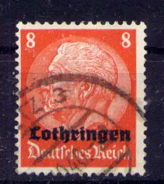 (071) Deutsches Reich Lothringen Nr.5                 O  gestempelt