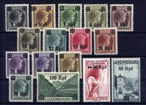 (076) Deutsches Reich Luxemburg Nr.17/32                 *  ungebraucht