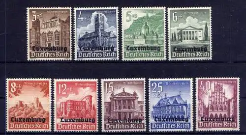 (077) Deutsches Reich Luxemburg Nr.33/41                 *  ungebraucht