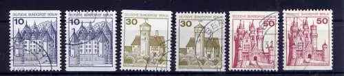 (3393) Berlin West Nr.532, 534 + 536 C + D                  O  gestempelt