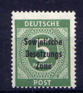(2370) SBZ Sowjetische Besatzungszone  Nr.207              **  postfrisch