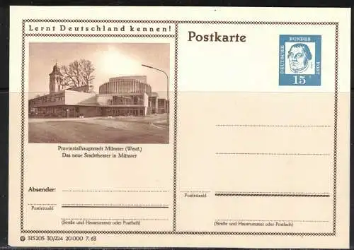 Bundesrep. Deutschland Nur Hauptgebiet 1963 Postfrisch / **