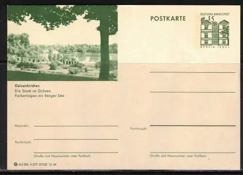 Bundesrep. Deutschland Nur Hauptgebiet 1964 Postfrisch / **