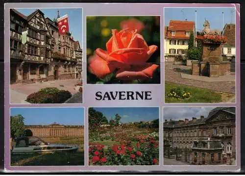 [Echtfotokarte schwarz/weiß] 141 * SAVERNE * IN 5 ANSICHTEN NACH KAISERSLAUTERN **!!. 