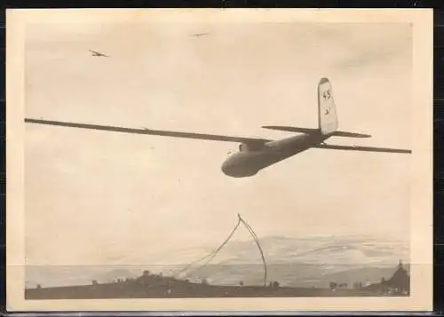 [Echtfotokarte schwarz/weiß] 24 * SYLT FOTO * SEGELFLUGSCHULE WENNINGSTEDT/SYLT * 1930 **!!. 