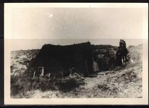 [Echtfotokarte schwarz/weiß] 21 * SYLT FOTO * HÜTTE DER DÜNENHALMPFLANZER **!!. 