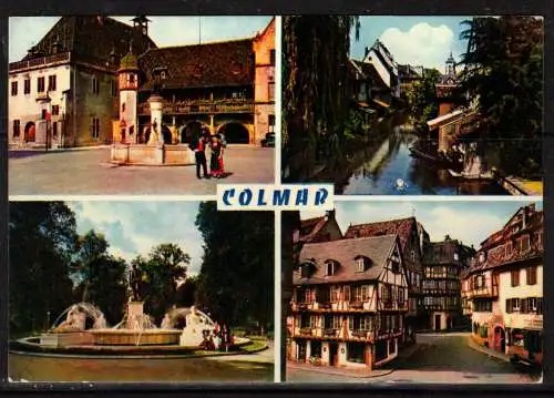 [Echtfotokarte farbig] 136 * COLMAR * ANDENKEN VON COLMAR IN 4 ANSICHTEN **!!. 