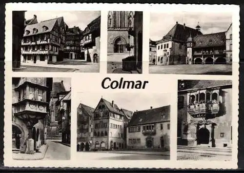[Echtfotokarte schwarz/weiß] 135 * COLMAR * IN 6 ANSICHTEN **!!. 