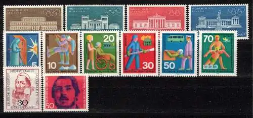 Bundesrep. Deutschland Nur Hauptgebiet 1970 Postfrisch / **