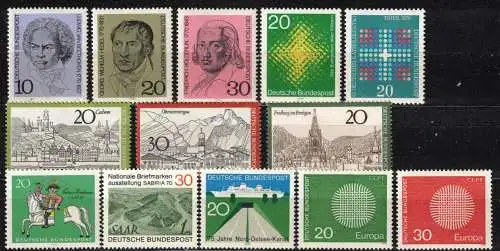 Bundesrep. Deutschland 1970 Postfrisch / **