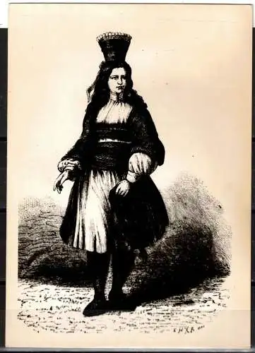 [Echtfotokarte schwarz/weiß] 22 * SYLT FOTO * SYLTER MÄDCHEN IN TRACHT **!!. 