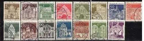 Bundesrep. Deutschland Nur Hauptgebiet 1969 Nr 489/503 Gestempelt (Posten)