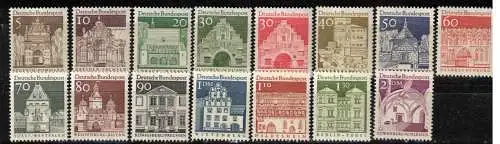 Bundesrep. Deutschland Nur Hauptgebiet 1966 Nr 489/503 Postfrisch / **