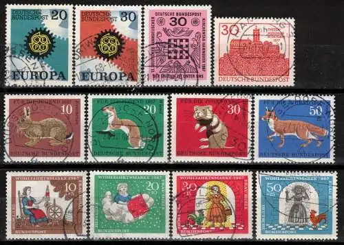 Bundesrep. Deutschland Nur Hauptgebiet 1968 Gestempelt (Posten)