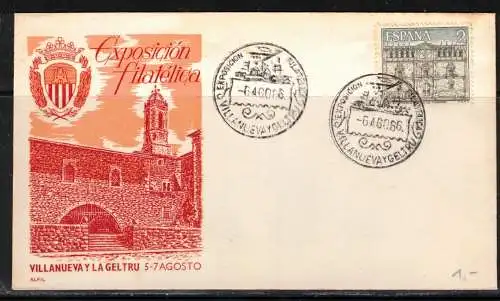 Spanien Nur Hauptgebiet 1966 Rundstempel (Datum und/oder Ort klar)