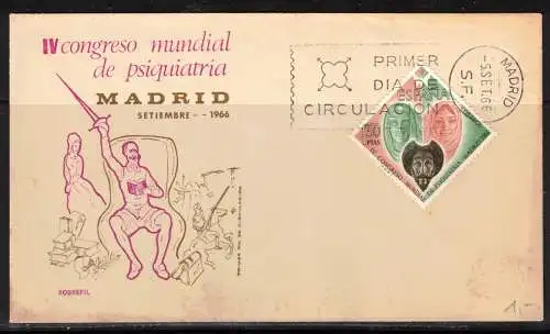 Spanien Nur Hauptgebiet 1966 Rundstempel (Datum und/oder Ort klar)