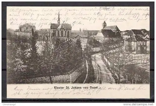 [Echtfotokarte schwarz/weiß] 364 * BASEL * KLOSTER ST.JOHANN VON BASEL *!!. 