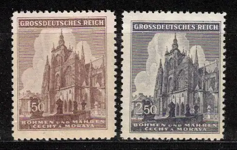 Bes. 2. Wk. Böhmen/M. Nur Hauptgebiet 144 Nr 140/1 Postfrisch / **