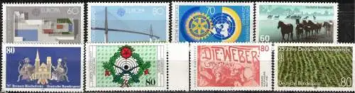 Bundesrep. Deutschland Nur Hauptgebiet 1988 Postfrisch / **