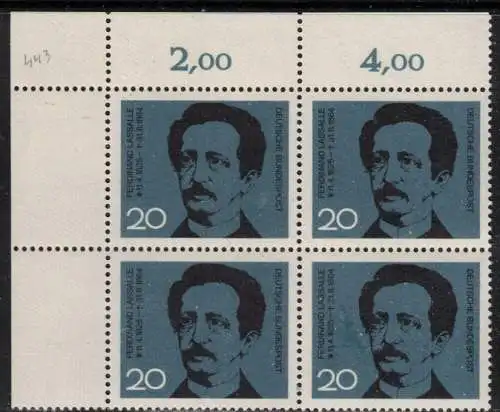 Bundesrep. Deutschland Nur Hauptgebiet 1964 Nr 443 Postfrisch / **