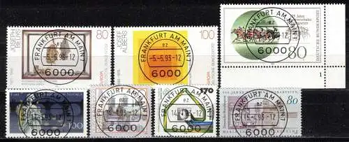Bundesrep. Deutschland Nur Hauptgebiet 1993 Rundstempel (Datum und/oder Ort klar)