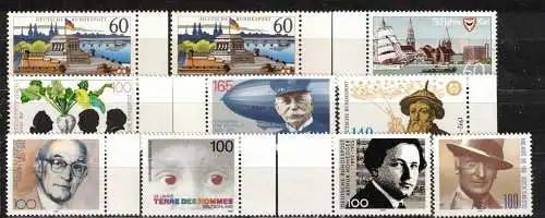 Bundesrep. Deutschland Nur Hauptgebiet 1991 Postfrisch / **
