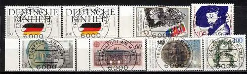 Bundesrep. Deutschland Nur Hauptgebiet 1990 Rundstempel (Datum und/oder Ort klar)