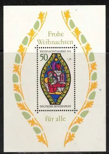 Bundesrep. Deutschland Nur Hauptgebiet 1976 Nr BLOCK 13 Postfrisch / **