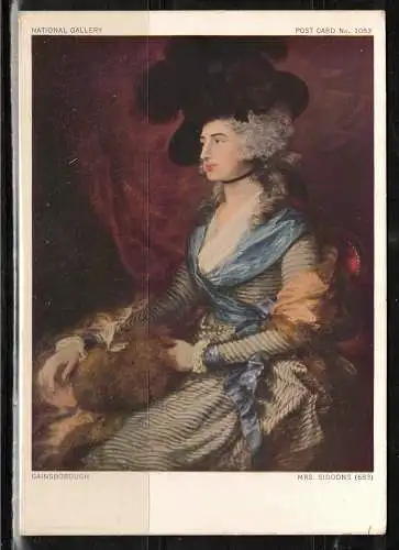 [Echtfotokarte farbig] 414bb * KÜNSTLERKARTE GAINSBOROUGH * MRS.SIDDONS **!!. 