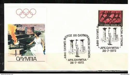 Griechenland Nur Hauptgebiet 1972 Sonderstempel