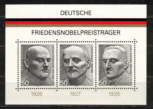 Bundesrep. Deutschland Nur Hauptgebiet 1975 Nr BLOCK 11 Postfrisch / **
