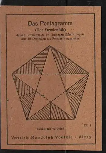 [Feldpostkarte] 295aa* Deutsches Reich Feldpost * Das Pentagramm * Postfrisch * * !!. 
