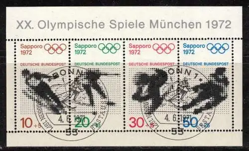 Bundesrep. Deutschland Nur Hauptgebiet 1971 Nr BLOCK 6 Sonderstempel