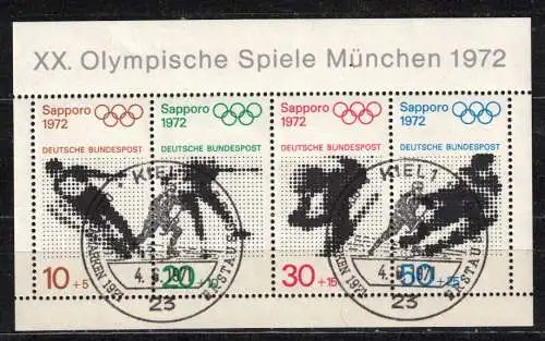 Bundesrep. Deutschland Nur Hauptgebiet 1971 Nr BLOCK 6 Sonderstempel