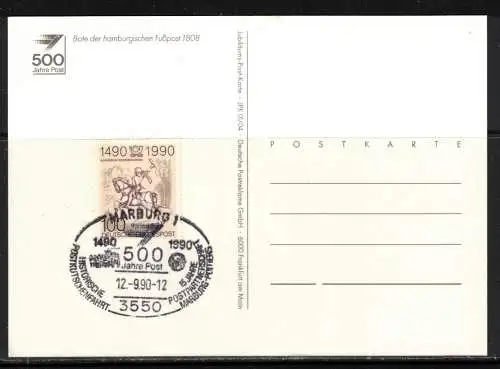 [Echtfotokarte farbig] 114 * BOTE DER HAMBURGISCHEN FUSSPOST 1808 * MIT MARKE UND SONDERSTEMPEL **!!. 