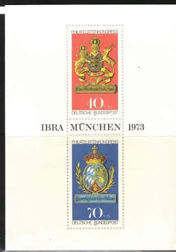 Bundesrep. Deutschland Nur Hauptgebiet 1973 Nr 764/5 Sonderstempel