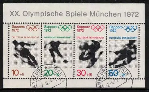 Bundesrep. Deutschland Nur Hauptgebiet 1972 Nr BLOCK 6 Rundstempel (Datum und/oder Ort klar)