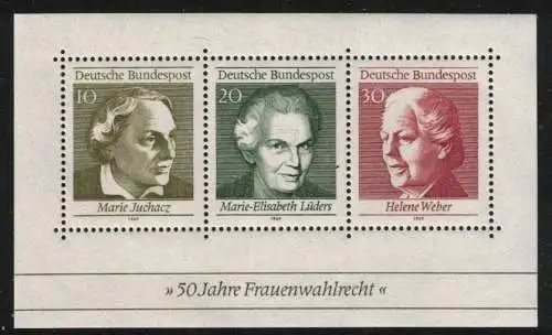 Bundesrep. Deutschland Nur Hauptgebiet 1971 Nr BLOCK 5 Postfrisch / **
