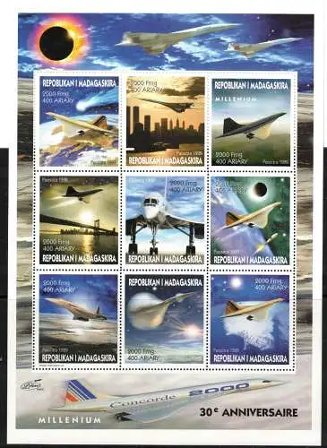 Madagaskar Nur Hauptgebiet 1999 Postfrisch / **