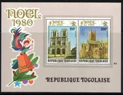 Togo Nur Hauptgebiet 1980 Postfrisch / **