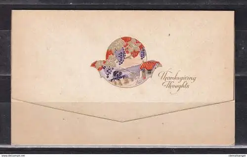 [Echtfotokarte farbig] 371 * THANKSGIVING THOUGHTS * TO SHARE THE DAY WITH YOU **!!. 