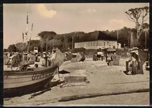 [Echtfotokarte schwarz/weiß] 481bb * OSTSEEBAD GRAAL-MÜRITZ * SEEHEILBAD AM STRAND * 1970 **!!. 