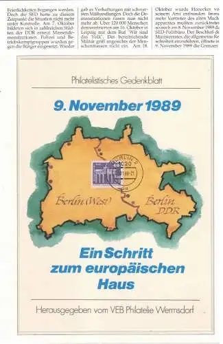 DDR Nur Hauptgebiet 1989 Zentraler Rund / Vollstempel