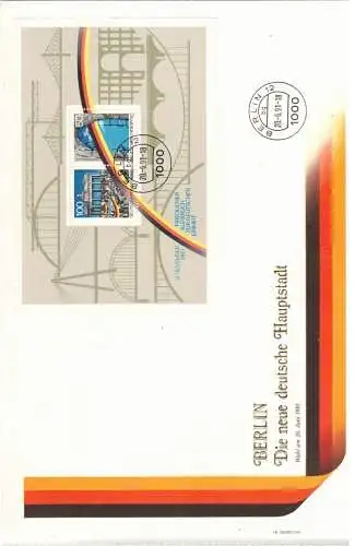 Bundesrep. Deutschland Nur Hauptgebiet 1991 Nr BLOCK 22 Sonderstempel